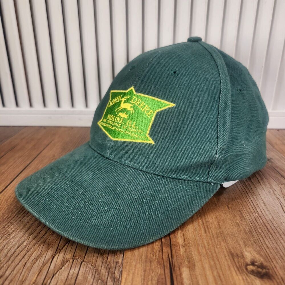 John Deere Gearbox Hat Cap Strapback Green Nostalgic Moline, Ill. Farmer Tractor